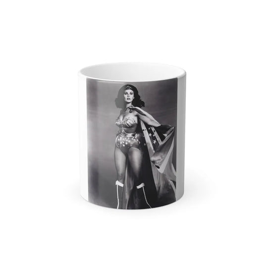 Lynda Carter #217 - Wonder Woman Photo (Vintage Female Icons) Color Changing Mug 11oz-11oz-Go Mug Yourself
