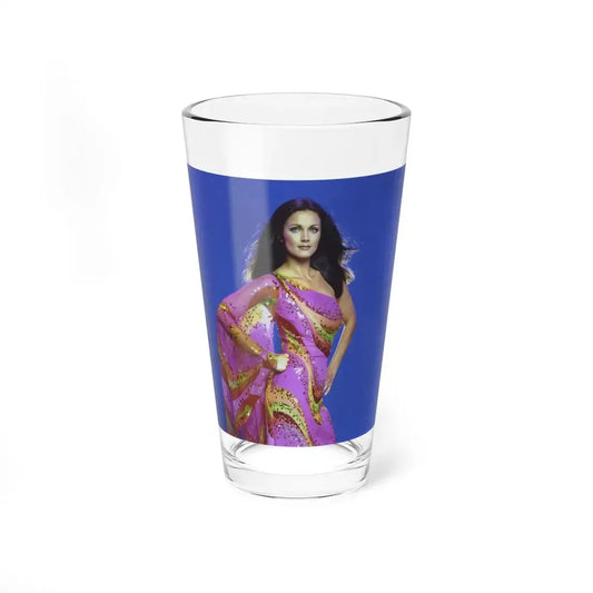 Lynda Carter #224 (Vintage Female Icon) Pint Glass 16oz 16oz - Go Mug Yourself