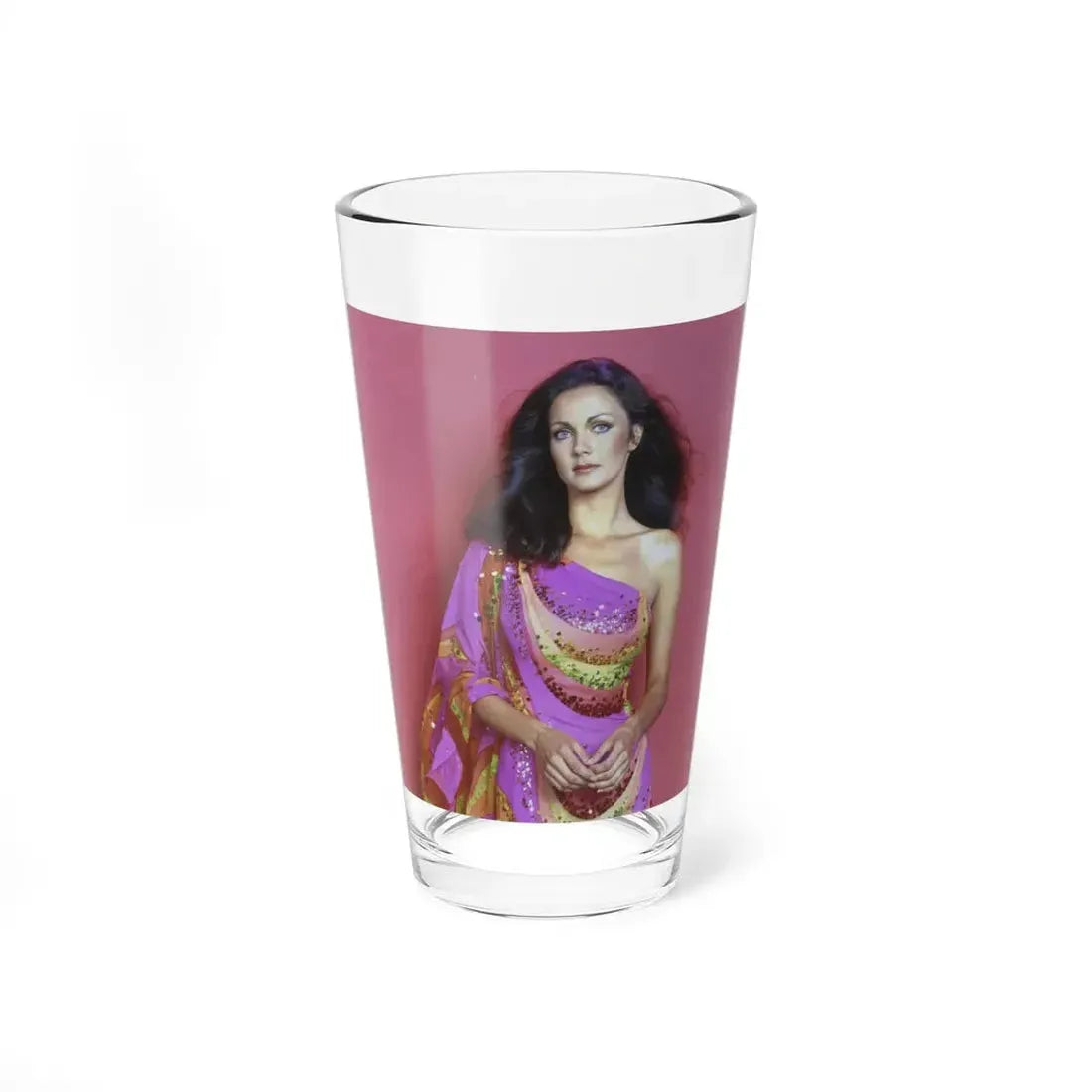 Lynda Carter #225 (Vintage Female Icon) Pint Glass 16oz 16oz - Go Mug Yourself