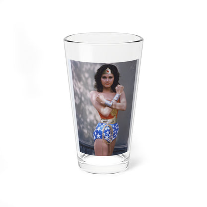 Lynda Carter #229 - Wonder Woman Photo (Vintage Female Icon) Pint Glass 16oz-16oz-Go Mug Yourself