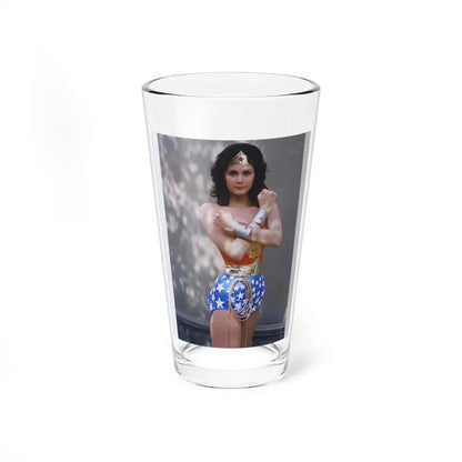Lynda Carter #229 - Wonder Woman Photo (Vintage Female Icon) Pint Glass 16oz 16oz - Go Mug Yourself