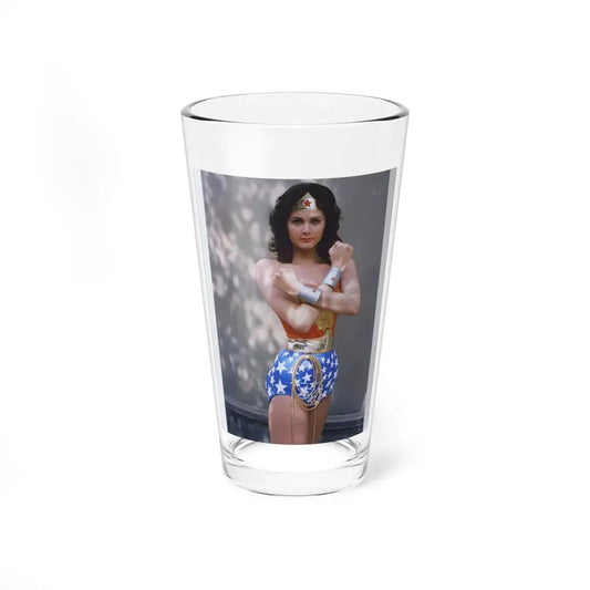 Lynda Carter #229 - Wonder Woman Photo (Vintage Female Icon) Pint Glass 16oz 16oz - Go Mug Yourself