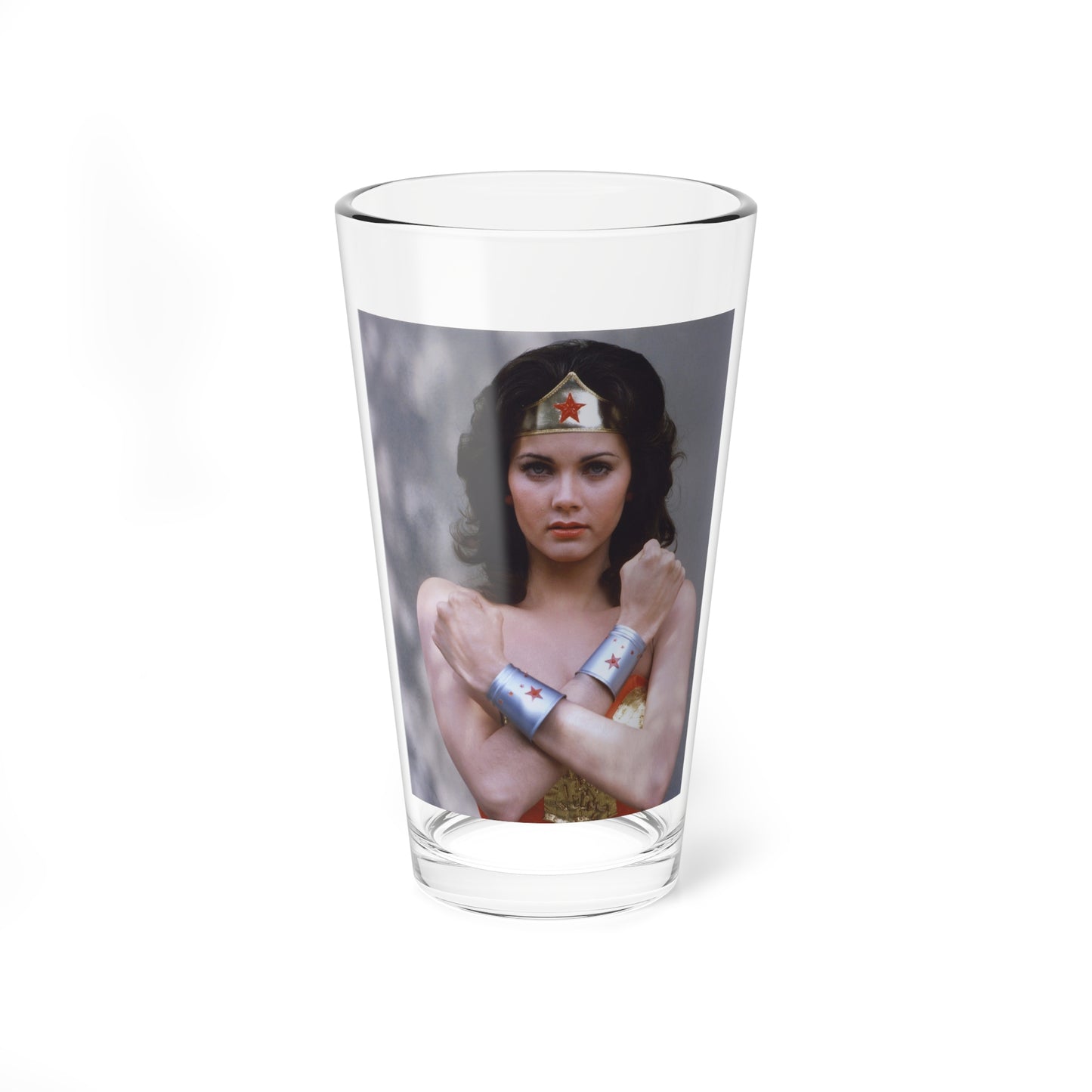 Lynda Carter #232 - Wonder Woman Photo (Vintage Female Icon) Pint Glass 16oz-16oz-Go Mug Yourself