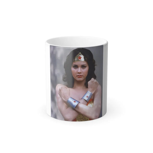Lynda Carter #232 - Wonder Woman Photo (Vintage Female Icons) Color Changing Mug 11oz-11oz-Go Mug Yourself