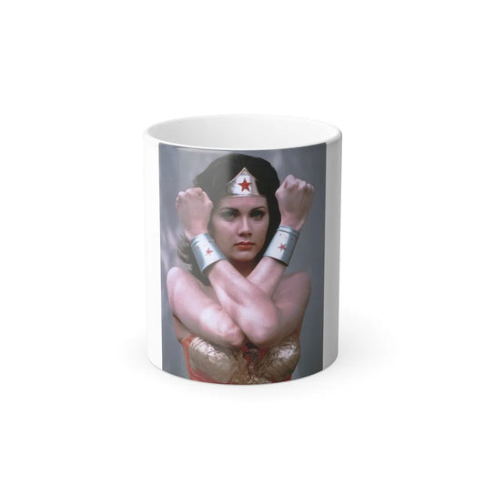 Lynda Carter #233 - Wonder Woman Photo (Vintage Female Icons) Color Changing Mug 11oz-11oz-Go Mug Yourself
