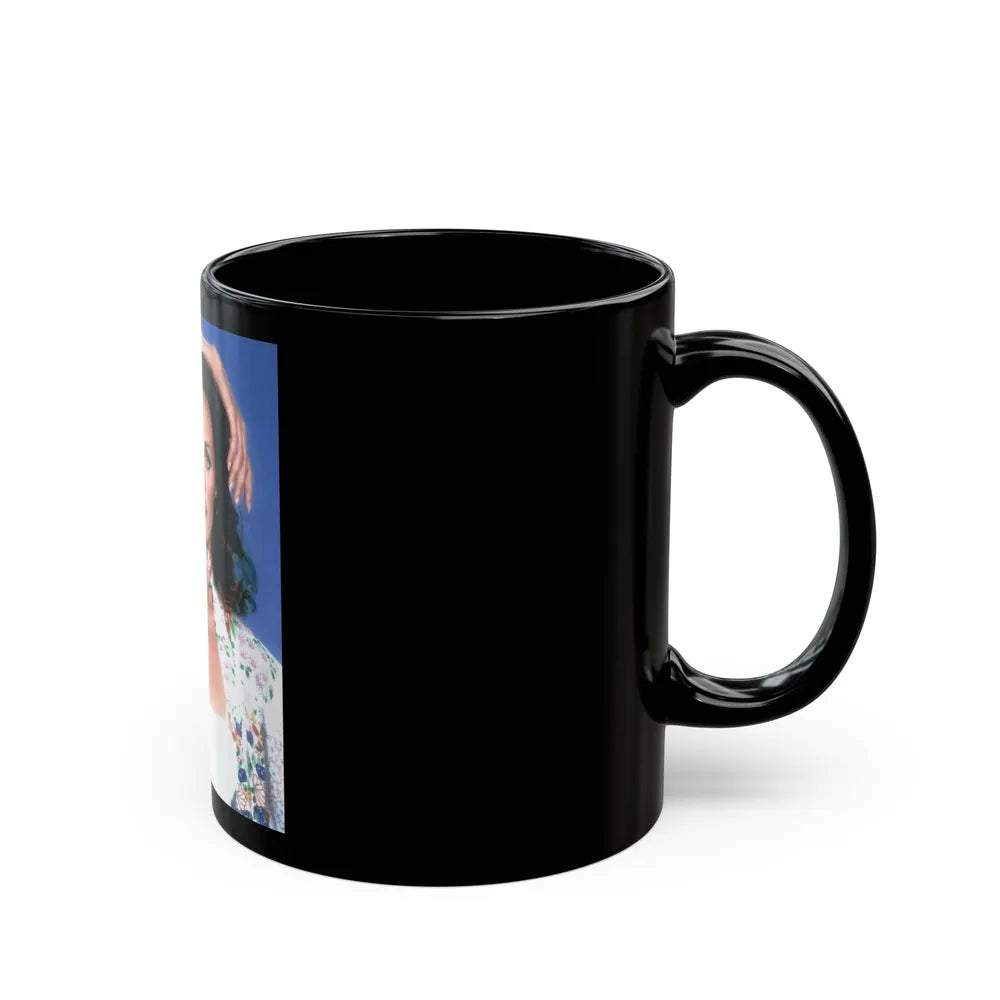 Lynda Carter #234 (Vintage Female Icon) Black Coffee Mug-Go Mug Yourself