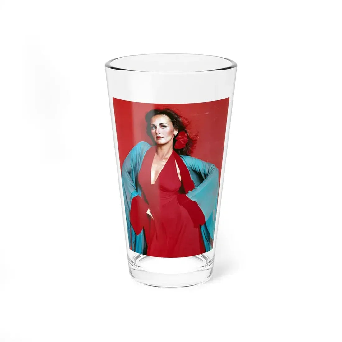 Lynda Carter #240 (Vintage Female Icon) Pint Glass 16oz 16oz - Go Mug Yourself