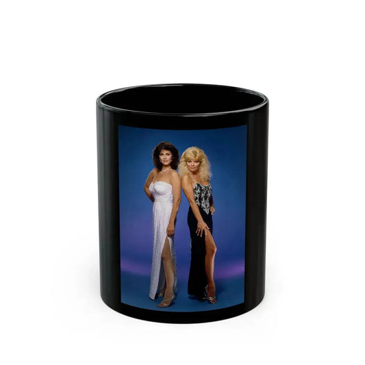 Lynda Carter #242 with, Loni Anderson (Vintage Female Icon) Black Coffee Mug 11oz - Go Mug Yourself
