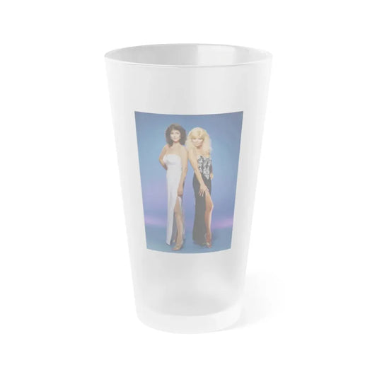 Lynda Carter #242 with, Loni Anderson (Vintage Female Icon) Frosted Pint Glass 16oz 16oz Frosted - Go Mug Yourself