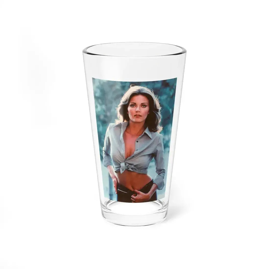 Lynda Carter #244 (Vintage Female Icon) Pint Glass 16oz 16oz - Go Mug Yourself