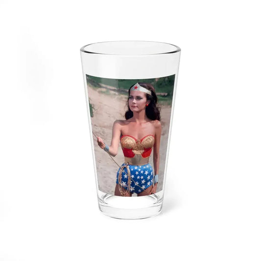 Lynda Carter #246 (Vintage Female Icon) Pint Glass 16oz 16oz - Go Mug Yourself