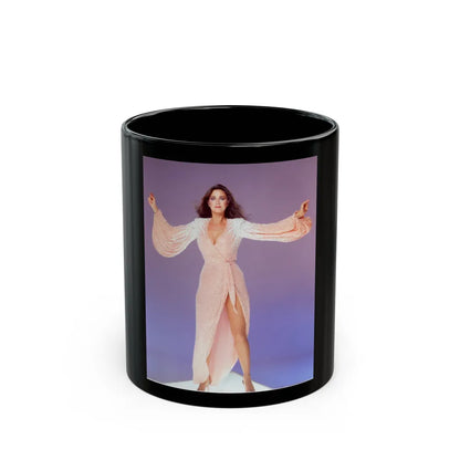 Lynda Carter #247 (Vintage Female Icon) Black Coffee Mug-11oz-Go Mug Yourself