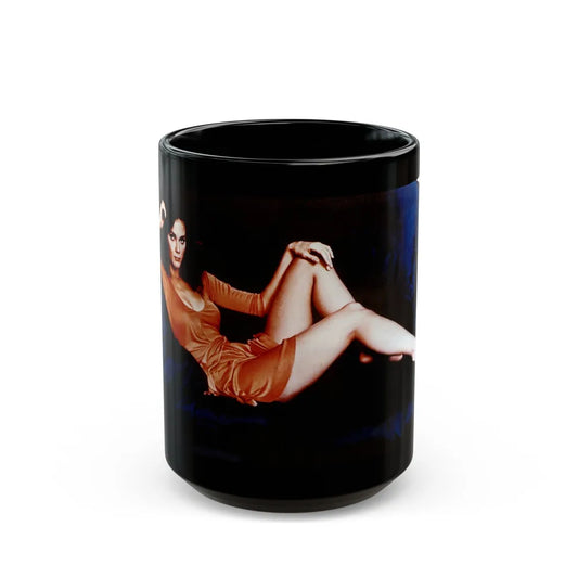 Lynda Carter #250 (Vintage Female Icon) Black Coffee Mug-15oz-Go Mug Yourself