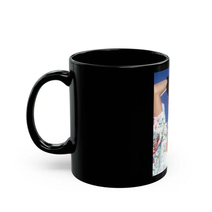 Lynda Carter #251 (Vintage Female Icon) Black Coffee Mug-Go Mug Yourself