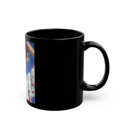 Lynda Carter #251 (Vintage Female Icon) Black Coffee Mug-Go Mug Yourself