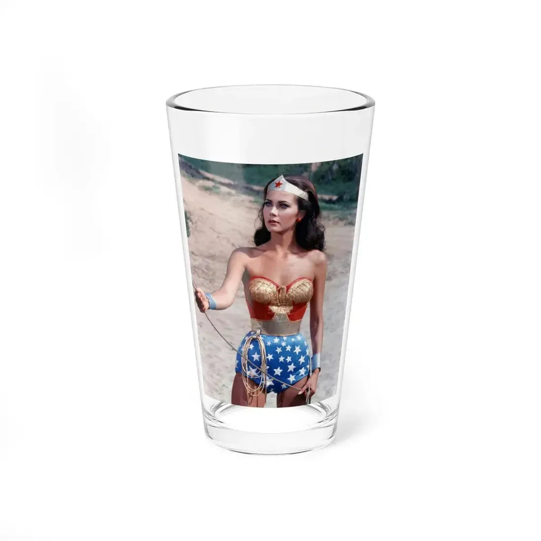 Lynda Carter #257 (Vintage Female Icon) Pint Glass 16oz 16oz - Go Mug Yourself