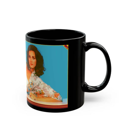 Lynda Carter #26 (Vintage Female Icon) Black Coffee Mug-Go Mug Yourself