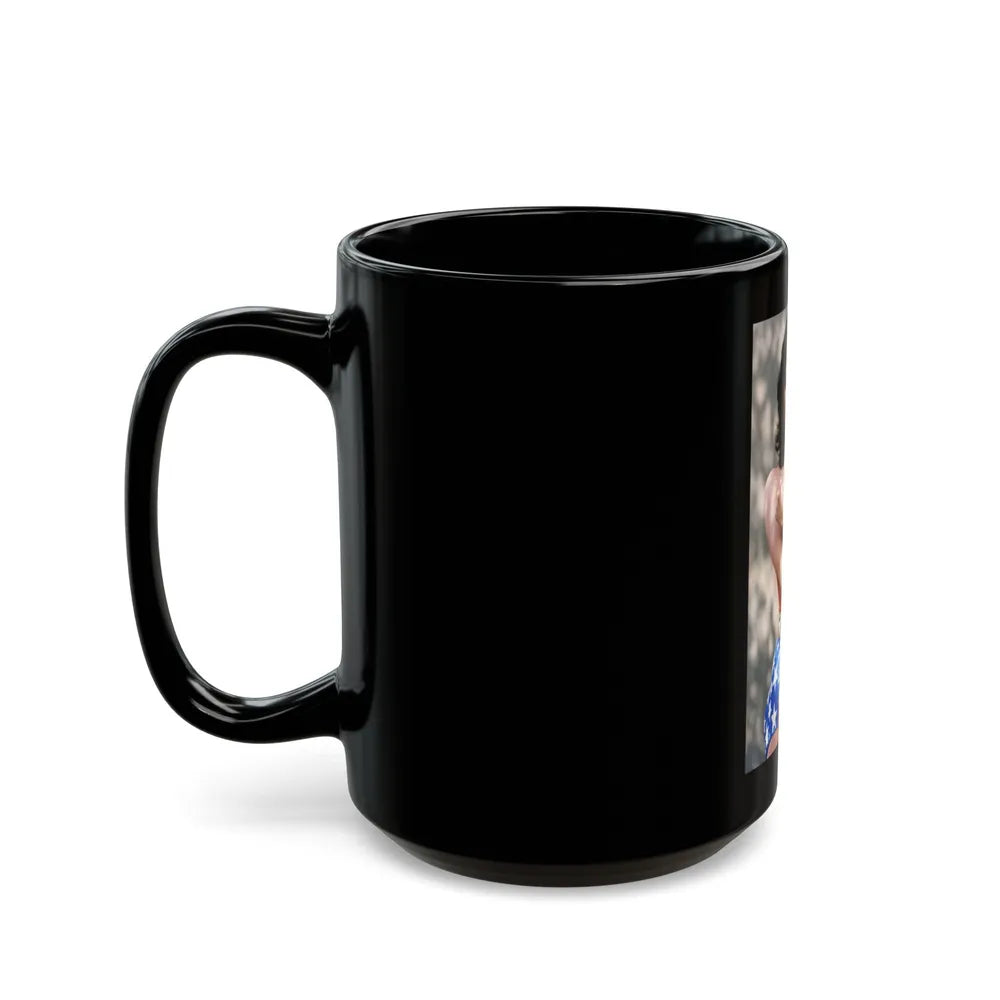 Lynda Carter #263 (Vintage Female Icon) Black Coffee Mug-Go Mug Yourself