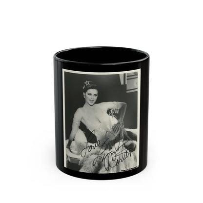 Lynda Carter #266 (Vintage Female Icon) Black Coffee Mug-11oz-Go Mug Yourself