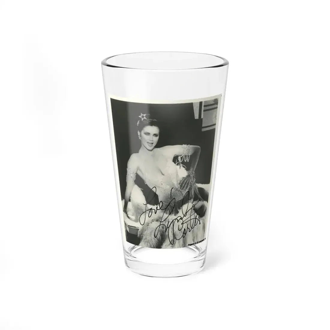 Lynda Carter #266 (Vintage Female Icon) Pint Glass 16oz 16oz - Go Mug Yourself