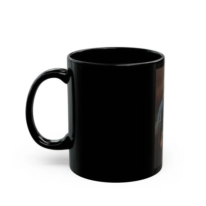 Lynda Carter #267 - Topless (Vintage Female Icon) Black Coffee Mug - Go Mug Yourself