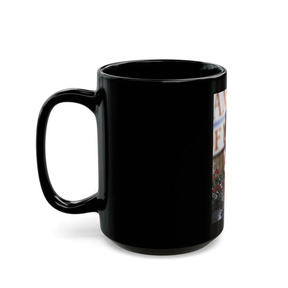 Lynda Carter #269 (Vintage Female Icon) Black Coffee Mug-Go Mug Yourself