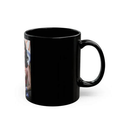 Lynda Carter #269 (Vintage Female Icon) Black Coffee Mug-Go Mug Yourself