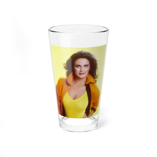 Lynda Carter #270 (Vintage Female Icon) Pint Glass 16oz 16oz - Go Mug Yourself