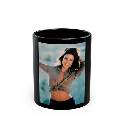 Lynda Carter #274 (Vintage Female Icon) Black Coffee Mug-11oz-Go Mug Yourself