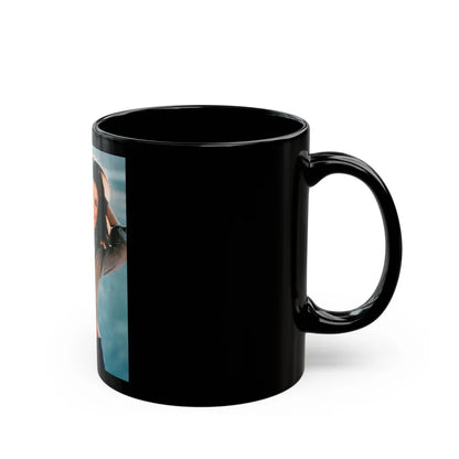 Lynda Carter #274 (Vintage Female Icon) Black Coffee Mug-Go Mug Yourself