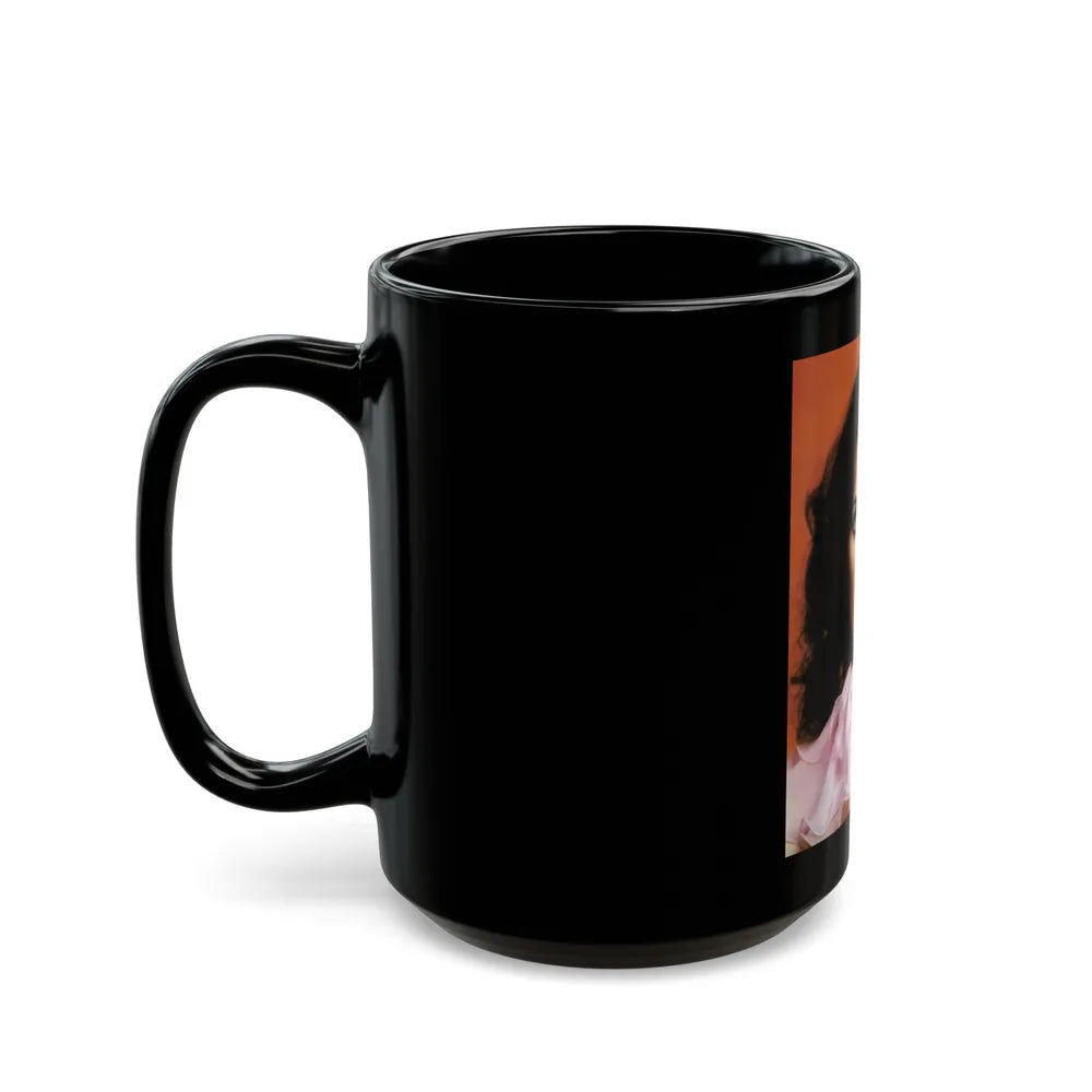 Lynda Carter #278 (Vintage Female Icon) Black Coffee Mug-Go Mug Yourself