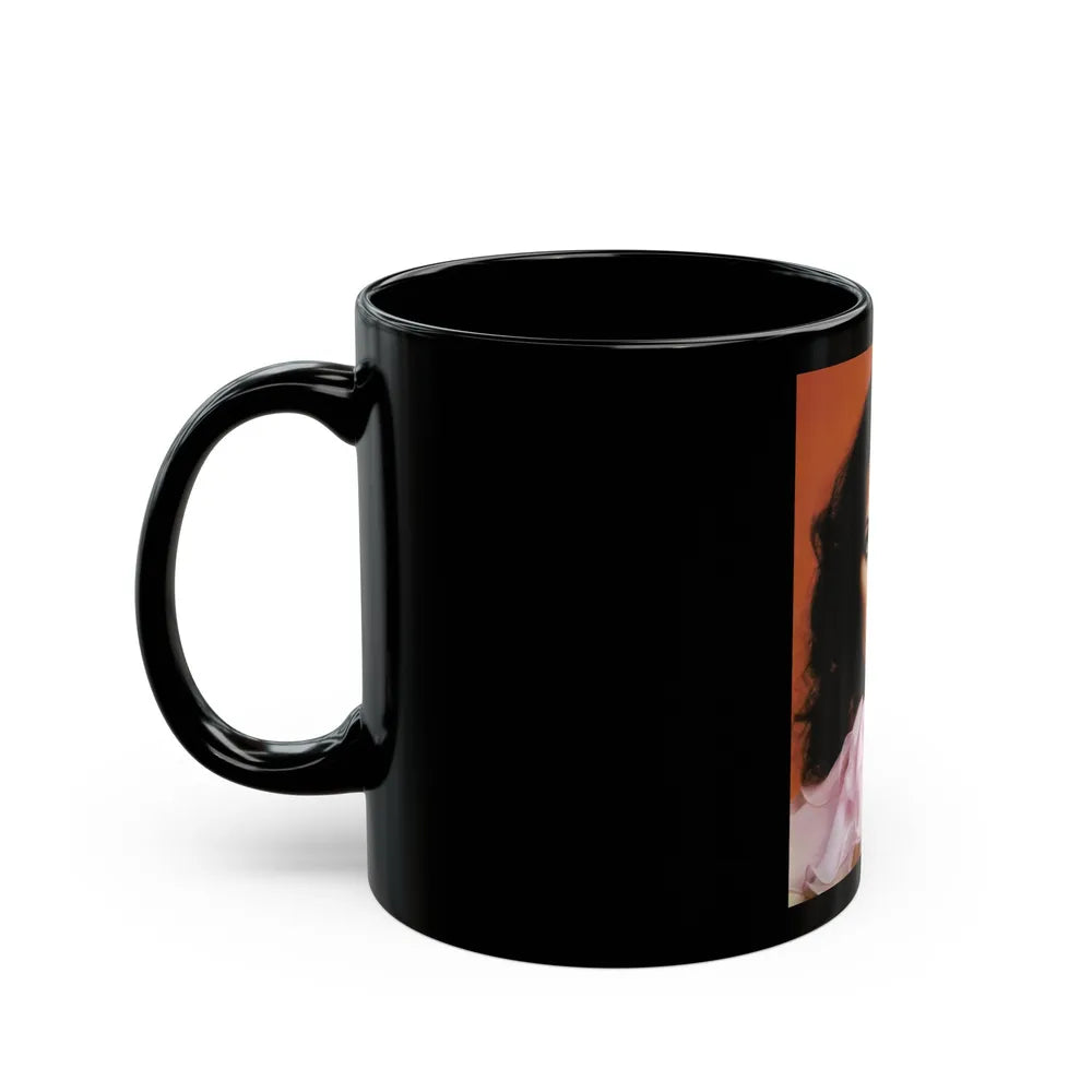 Lynda Carter #278 (Vintage Female Icon) Black Coffee Mug-Go Mug Yourself