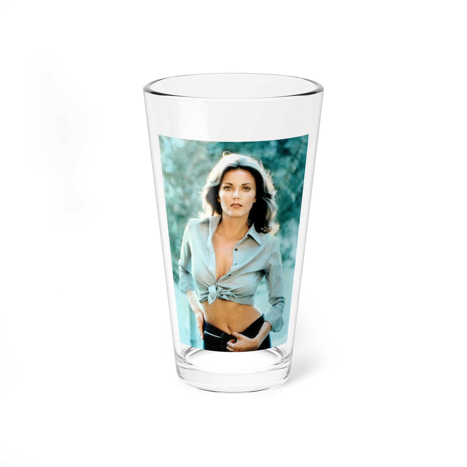 Lynda Carter #68 (Vintage Female Icon) Pint Glass 16oz-16oz-Go Mug Yourself