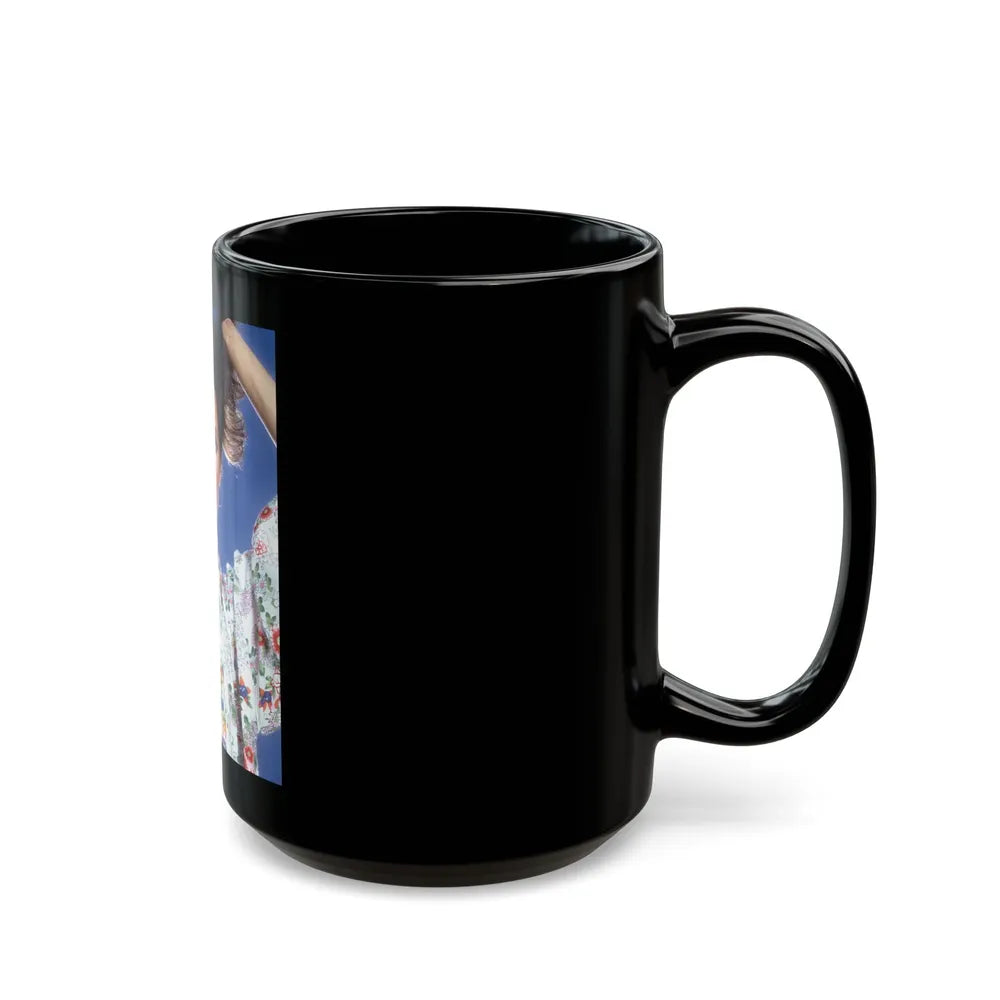 Lynda Carter #70 (Vintage Female Icon) Black Coffee Mug-Go Mug Yourself