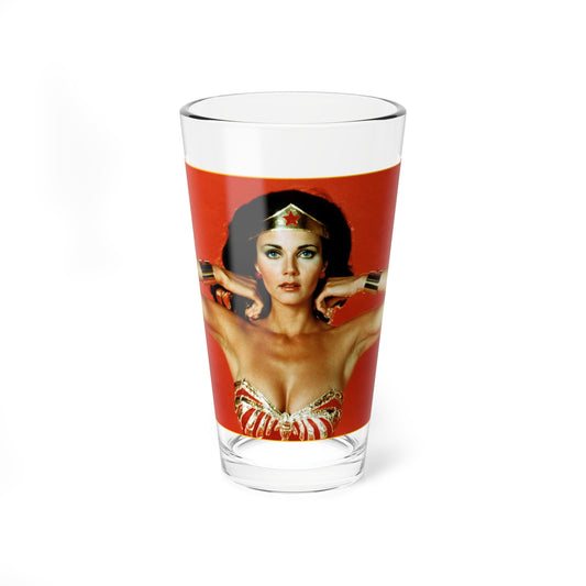 Lynda Carter #86 - Wonder Woman Photo (Vintage Female Icon) Pint Glass 16oz-16oz-Go Mug Yourself