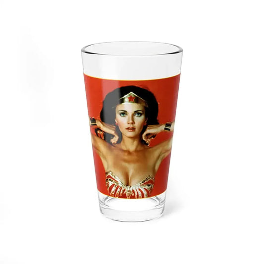 Lynda Carter #86 - Wonder Woman Photo (Vintage Female Icon) Pint Glass 16oz 16oz - Go Mug Yourself