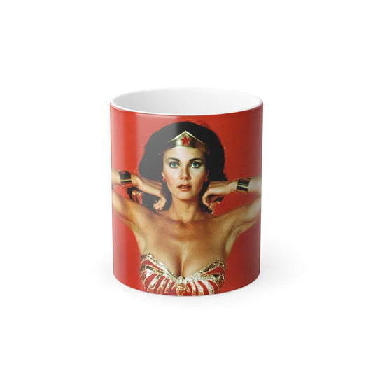 Lynda Carter #86 - Wonder Woman Photo (Vintage Female Icons) Color Changing Mug 11oz-11oz-Go Mug Yourself