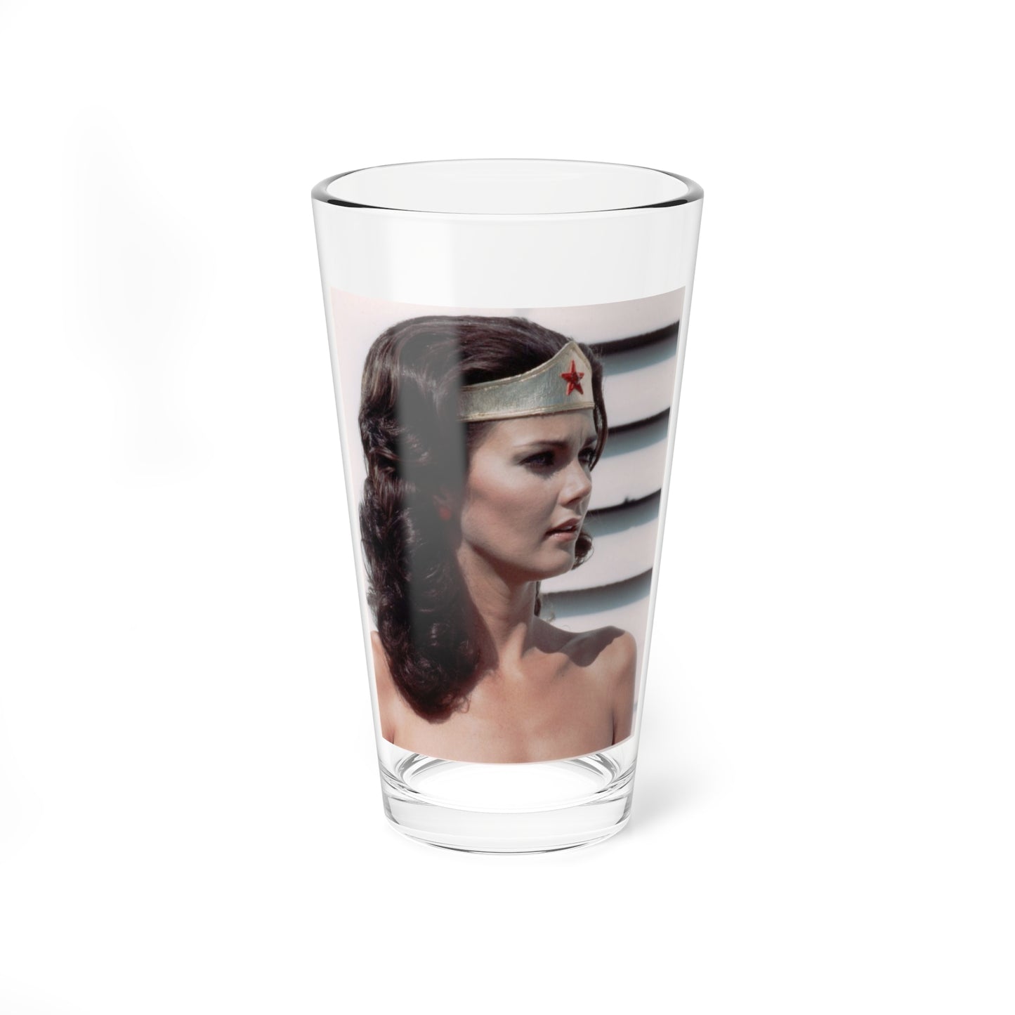 Lynda Carter #92 - Wonder Woman Photo (Vintage Female Icon) Pint Glass 16oz-16oz-Go Mug Yourself