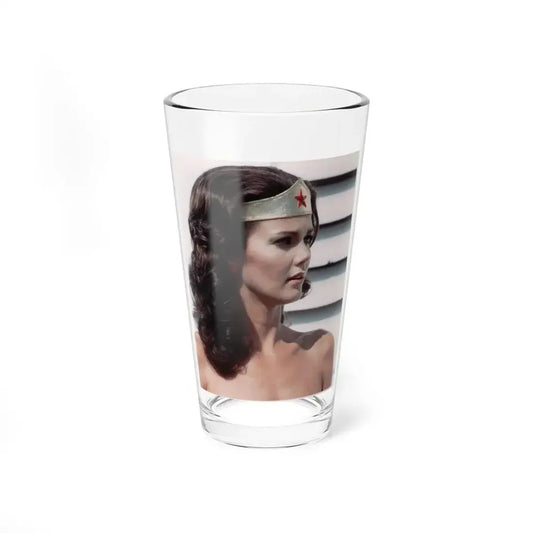 Lynda Carter #92 - Wonder Woman Photo (Vintage Female Icon) Pint Glass 16oz 16oz - Go Mug Yourself