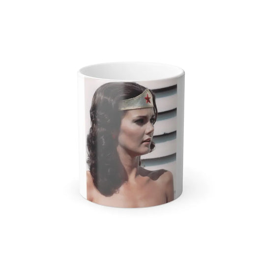 Lynda Carter #92 - Wonder Woman Photo (Vintage Female Icons) Color Changing Mug 11oz-11oz-Go Mug Yourself