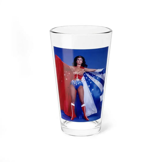 Lynda Carter #94 - Wonder Woman Photo (Vintage Female Icon) Pint Glass 16oz 16oz - Go Mug Yourself