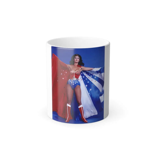 Lynda Carter #94 - Wonder Woman Photo (Vintage Female Icons) Color Changing Mug 11oz-11oz-Go Mug Yourself