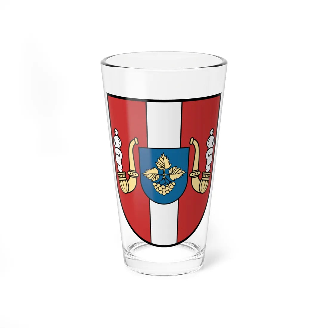 Lysianka Raion coat of arms lesser (Ukraine) (Coat of Arms) Pint Glass 16oz 16oz - Go Mug Yourself