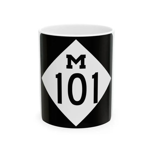 M-101 (Michigan) (Road Sign) White Coffee Mug 11oz - Go Mug Yourself