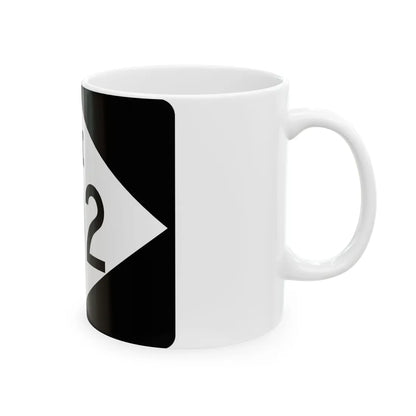M-102 rectangle (Michigan) (Road Sign) White Coffee Mug - Go Mug Yourself