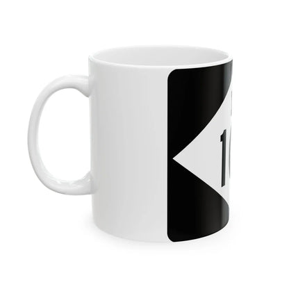M-108 rectangle (Michigan) (Road Sign) White Coffee Mug - Go Mug Yourself