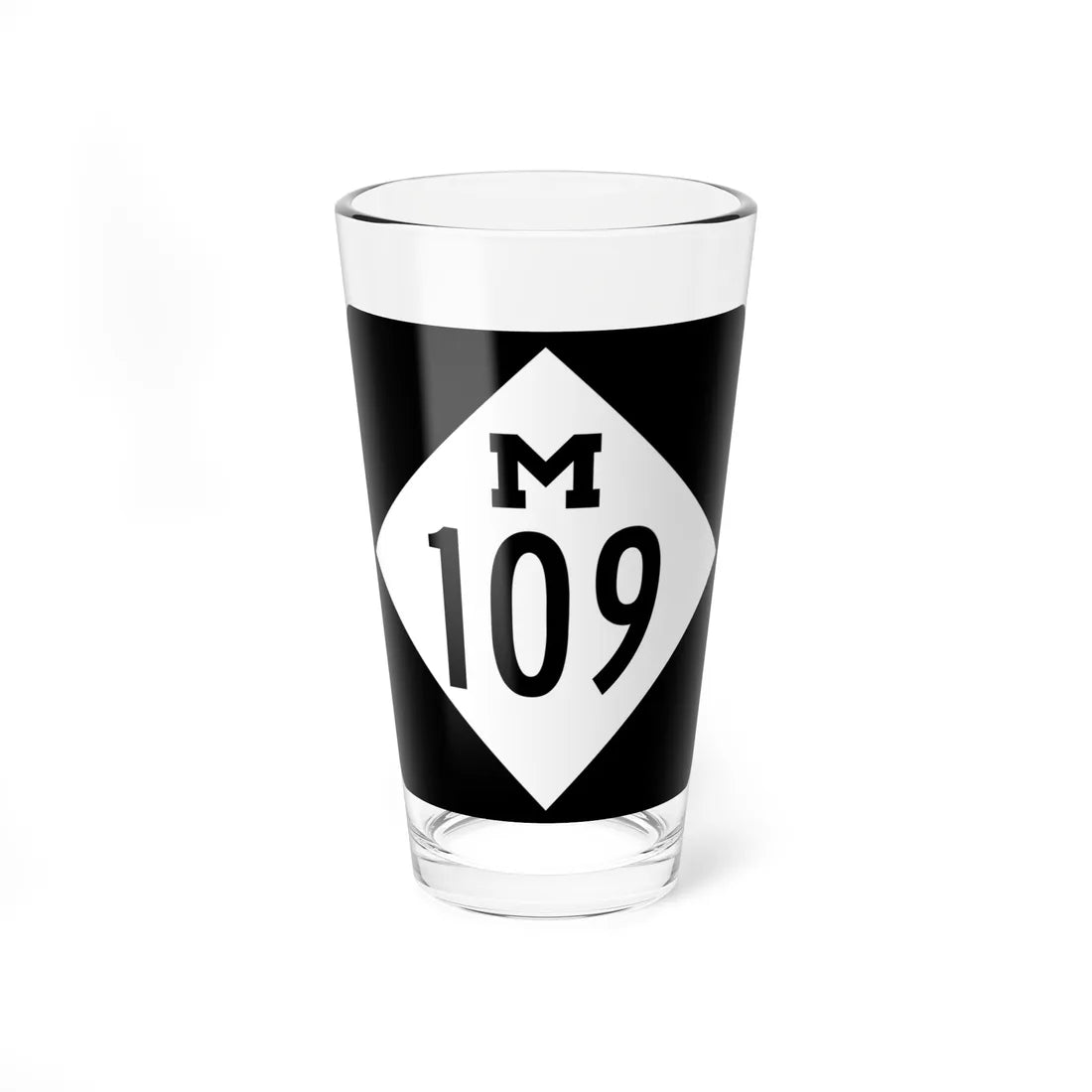 M-109 (Michigan) (Road Sign) Pint Glss 16oz 16oz - Go Mug Yourself