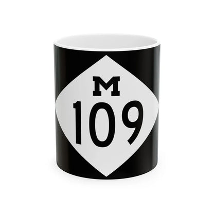 M-109 rectangle (Michigan) (Road Sign) White Coffee Mug 11oz - Go Mug Yourself