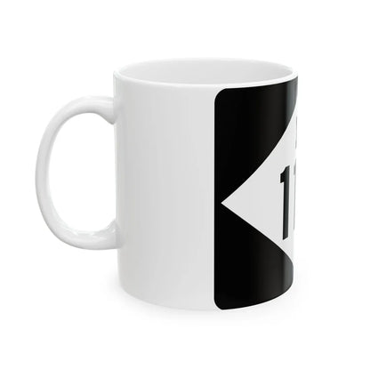 M-110 rectangle (Michigan) (Road Sign) White Coffee Mug - Go Mug Yourself