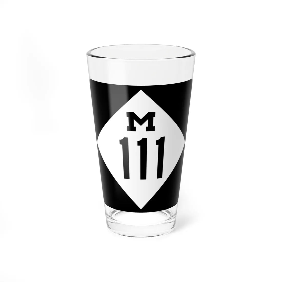 M-111 (Michigan) (Road Sign) Pint Glss 16oz 16oz - Go Mug Yourself
